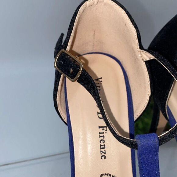 Vittorio D'Firenze Blossom Carina-76 Faux Suede T-strap Peep-toe Platform Stilet - Picture 6 of 12